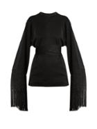 Matchesfashion.com Ellery - Lottery Round Neck Tassel Embellished Top - Womens - Black