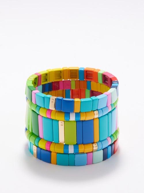 Roxanne Assoulin - Starburst Enamel Bracelet Set - Womens - Multi