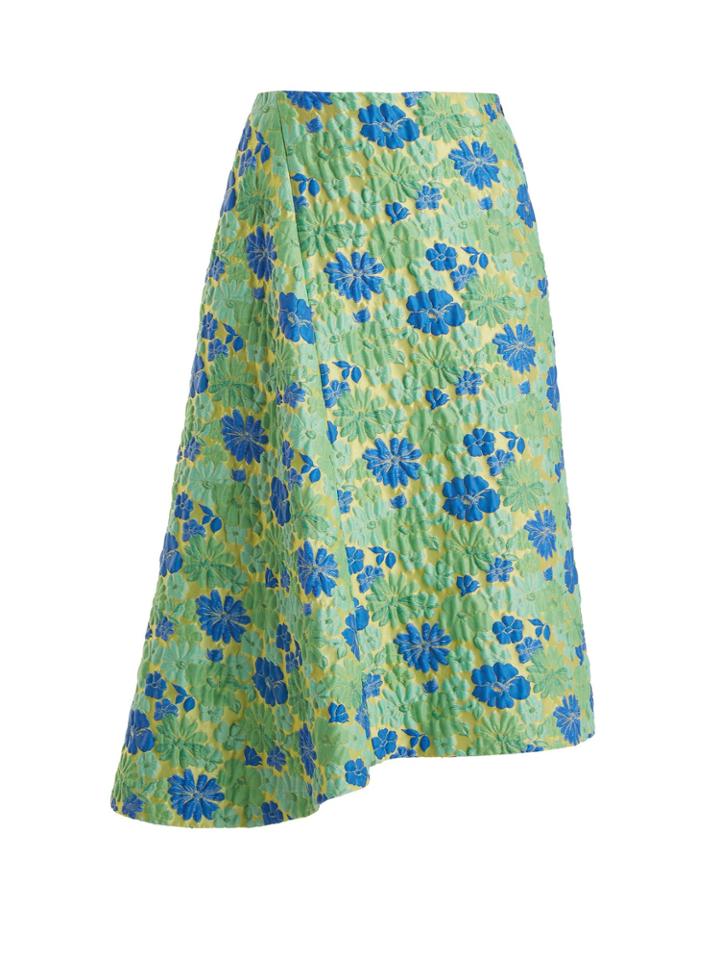 Jil Sander Falsetto Floral-brocade Wrap Skirt