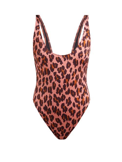 Matchesfashion.com Stella Mccartney - Ballet Leopard Print Swimsuit - Womens - Pink Multi