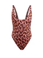Matchesfashion.com Stella Mccartney - Ballet Leopard Print Swimsuit - Womens - Pink Multi