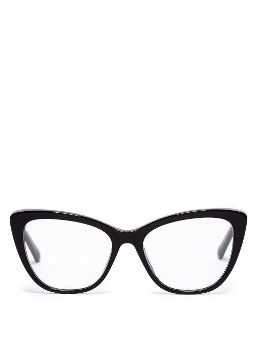 Matchesfashion.com Stella Mccartney - Chain Embellished Cat Eye Glasses - Womens - Black
