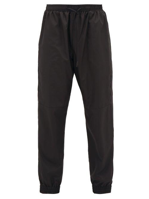 Matchesfashion.com Fendi - Ff-logo Piping Trackpants - Mens - Black