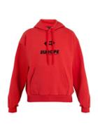 Matchesfashion.com Balenciaga - Europe Print Hooded Sweatshirt - Mens - Red