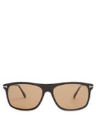 Matchesfashion.com Tom Ford Eyewear - Eric Rectangle Frame Sunglasses - Mens - Black