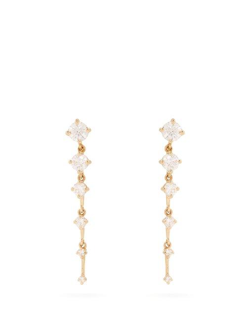 Matchesfashion.com Fernando Jorge - Diamond & Yellow Gold Sequence Earrings - Womens - Gold