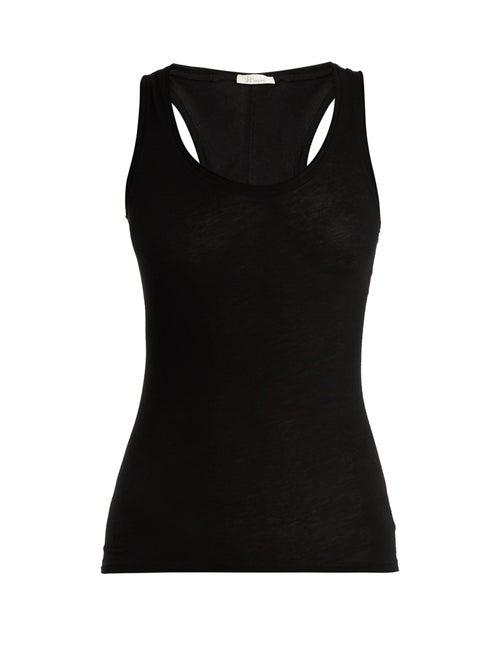 Ladies Lingerie Skin - Cotton-jersey Tank Top - Womens - Black