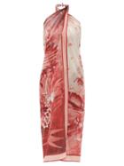 Matchesfashion.com F.r.s - For Restless Sleepers - Jungle-print Cotton-muslin Sarong - Womens - Pink Multi