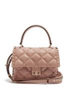 Matchesfashion.com Valentino - Candystud Quilted Leather Shoulder Bag - Womens - Light Pink