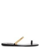 Matchesfashion.com Ancient Greek Sandals - Konaki Leather Slides - Womens - Black Gold