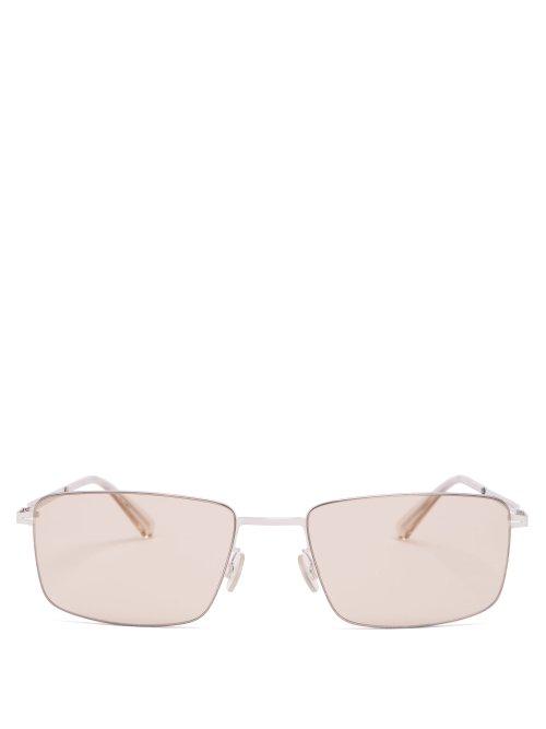 Matchesfashion.com Mykita - Kaito Square Framed Metal Sunglasses - Mens - Silver