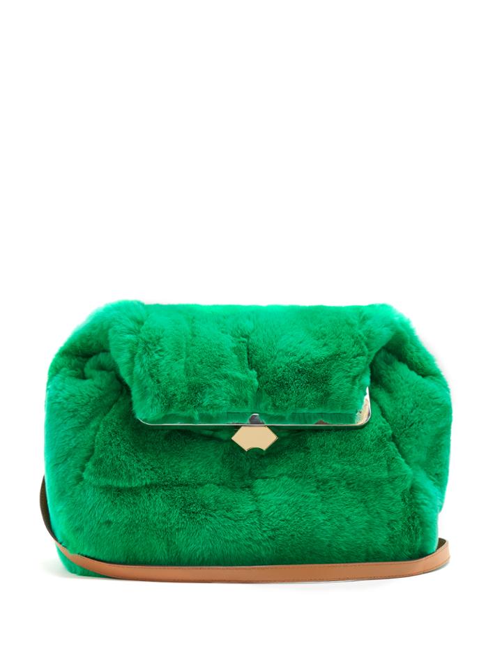 Marni Glitch Fur Clutch