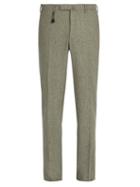Matchesfashion.com Incotex - Slim Fit Wool Trousers - Mens - Light Grey