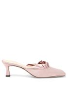 Matchesfashion.com Wandler - Isa Crystal-trimmed Satin Mules - Womens - Light Pink