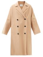 Stand Studio - Mikaela Brushed Wool-blend Felt Coat - Womens - Camel