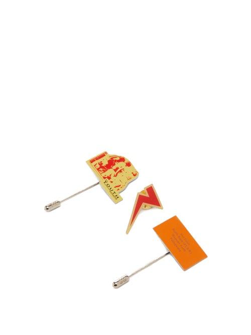 Matchesfashion.com Raf Simons - Set Of Three Brooches - Womens - Multi