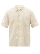 Matchesfashion.com Our Legacy - Line Short-sleeved Cotton-blend Shirt - Mens - White