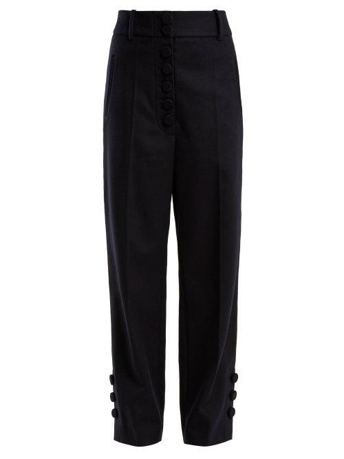 Matchesfashion.com Joseph - Young Wool And Cashmere Blend Trousers - Womens - Navy