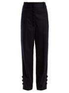 Matchesfashion.com Joseph - Young Wool And Cashmere Blend Trousers - Womens - Navy