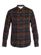 Matchesfashion.com Officine Gnrale - Lipp Stitch Checked Cotton Shirt - Mens - Navy Multi
