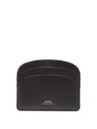 Ladies Accessories A.p.c. - Half Moon Leather Cardholder - Womens - Black