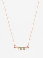 Roxanne First - Vibes Sapphire & 14kt Gold Necklace - Womens - Gold Multi