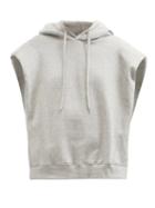 Ladies Rtw The Frankie Shop - Alex Sleeveless Cotton-jersey Hooded Sweatshirt - Womens - Light Grey