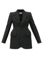 Matchesfashion.com Balenciaga - Hourglass Crystal-embellished Wool Jacket - Womens - Black