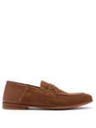 Mens Shoes Dunhill - Chiltern Horsebit Suede Loafers - Mens - Tan