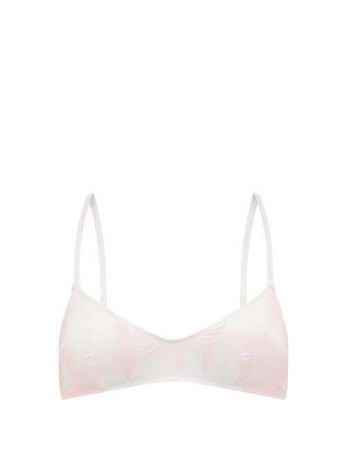 Matchesfashion.com Solid & Striped - Rachel Tie Dye Bikini Top - Womens - Light Pink