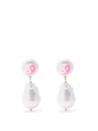 Joolz By Martha Calvo - Yin & Yang Pearl & 14kt Gold-plated Earrings - Womens - Pearl