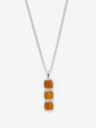 Tom Wood - Tiger's Eye & Sterling-silver Necklace - Mens - Silver