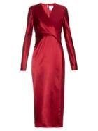 Dion Lee Long-sleeved Silk-satin Dress