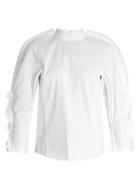 Toga High-neck Micro-pleated Top
