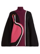 Matchesfashion.com Roksanda - Mylo Abstract Intarsia Knit Top - Womens - Black Multi