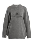 Matchesfashion.com Balenciaga - Embroidery Top - Womens - Grey