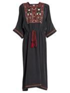 Masscob Panta Embroidered Silk-crepe Dress