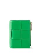Bottega Veneta - Cassette Intrecciato-leather Bi-fold Wallet - Womens - Green