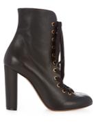 Chloé Miles Lace-up Leather Ankle Boots