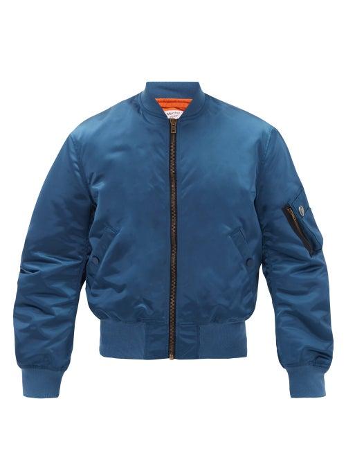 Matchesfashion.com Martine Rose - Logo-print Technical Bomber Jacket - Mens - Navy