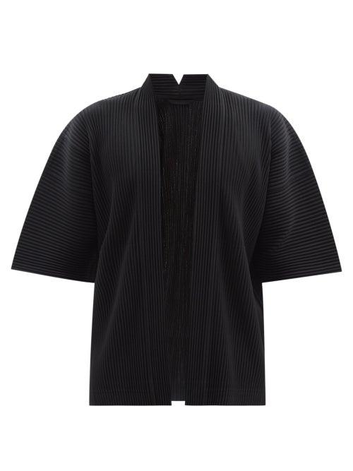 Mens Rtw Homme Pliss Issey Miyake - Technical-pleated Jacket - Mens - Black