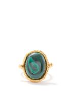 Sylvia Toledano - Oval Malachite Ring - Womens - Green Gold