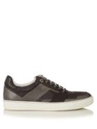 Lanvin Low-top Suede And Leather Trainers