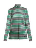 Matchesfashion.com Prada - Baiade Striped Filoscozia Top - Womens - Green