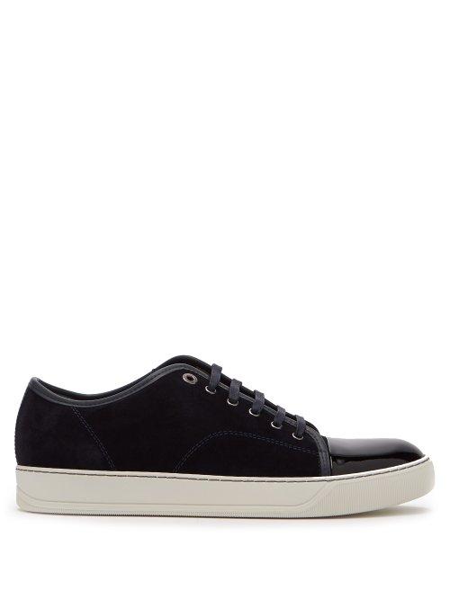 Matchesfashion.com Lanvin - Low Top Suede Trainers - Mens - Dark Blue