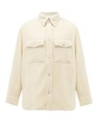 Matchesfashion.com Isabel Marant - Fesley Patch-pocket Felted-flannel Shirt - Mens - Cream