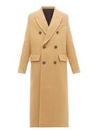 Matchesfashion.com Ami - Double Breasted Virgin Wool Blend Coat - Womens - Camel
