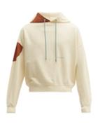 Matchesfashion.com Eckhaus Latta - Contrast Panel Cotton Hooded Sweatshirt - Mens - Brown White