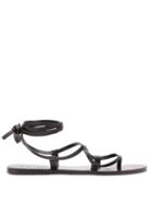 Matchesfashion.com A.emery - Finnley Ankle Tie Leather Sandals - Womens - Black
