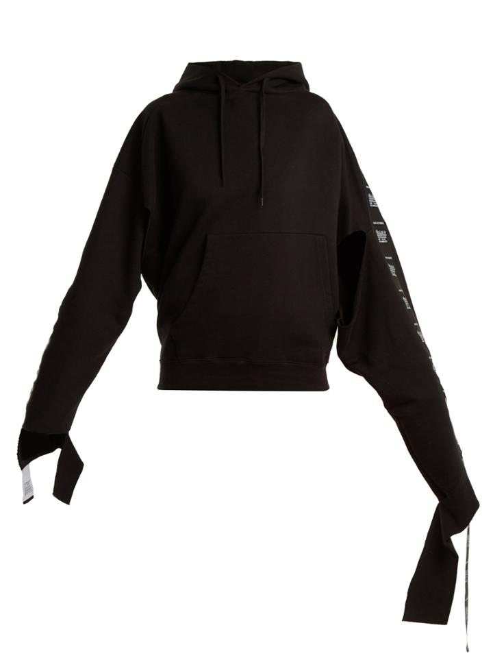 Vetements Hooded Tape-trimmed Sweatshirt